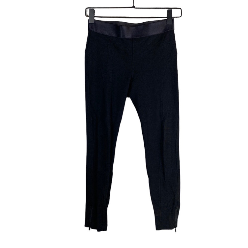David Lerner black zip hem leggings